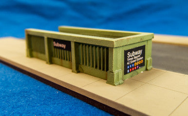 17" Straight Section, 2 Lane Road with Subway Entrances - 28MROAD010