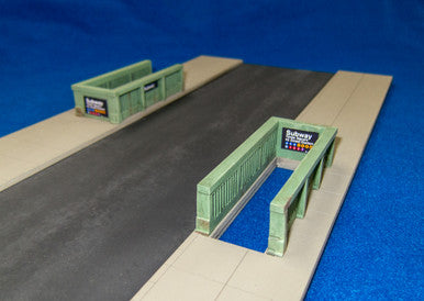 17" Straight Section, 2 Lane Road with Subway Entrances - 28MROAD010