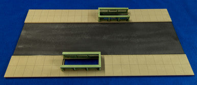 17" Straight Section, 2 Lane Road with Subway Entrances - 28MROAD010