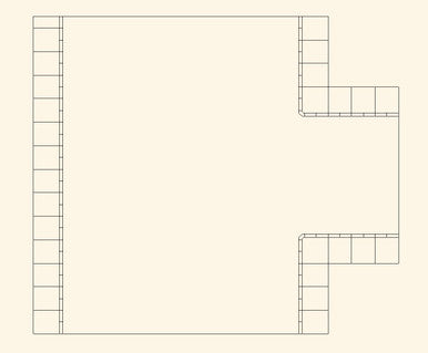 3 Way Intersection, 4 Lane to 2 Lane Road - 15MROAD003-4
