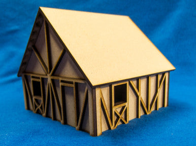 One Story Small Half Timber House  - 28MMDF301