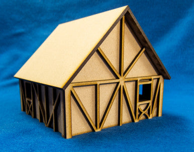 One Story Small Half Timber House  - 28MMDF301