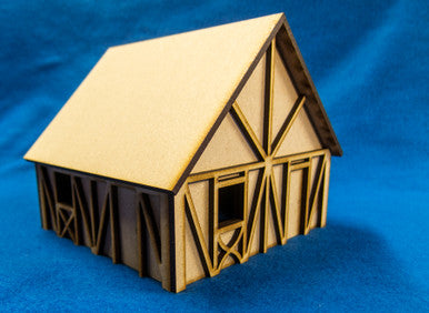 One Story Small Half Timber House  - 28MMDF301