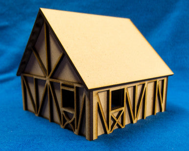 One Story Small Half Timber House  - 28MMDF301