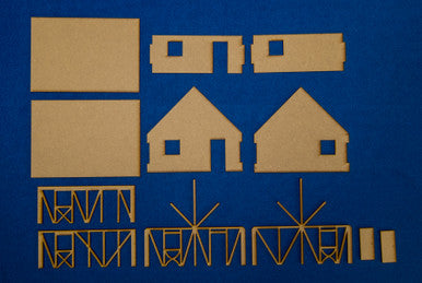 One Story Small Half Timber House  - 28MMDF301