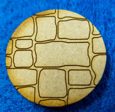 1" (25mm) Round Base With Random Stone (MDF)
