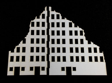 10mm Ruined City Building (Matboard) - 10MCSS002