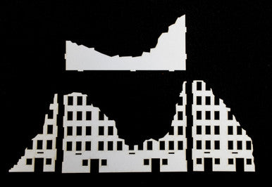 10mm Ruined City Building (Matboard) - 10MCSS003
