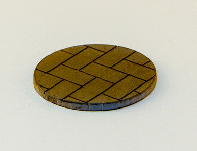 25mm (1") Bolt Action Small Bases (Herringbone) - 1/16" Clear Acrylic