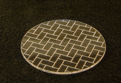 60mm (2.35") Bolt Action Large Bases (Herringbone) - 1/16" Clear Acrylic