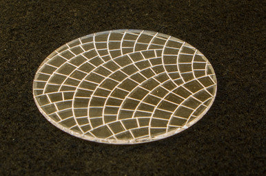 60mm (2.35") Bolt Action Large Bases (European Fan) - 1/16" Clear Acrylic