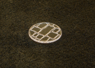25mm (1") Bolt Action Small Bases (Random Stone) - 1/16" Clear Acrylic