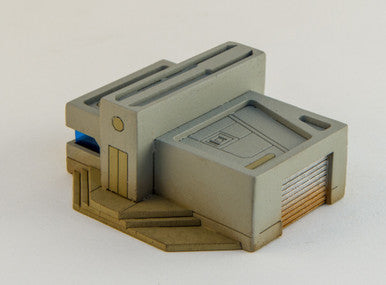 10mm Sci-Fi Future World Garage/Shop Building (Matboard) - 10MCSS252-8