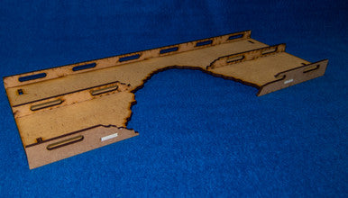 12" Straight Roadway Section, Bombed, 4 Lane - 15MROAD110-2