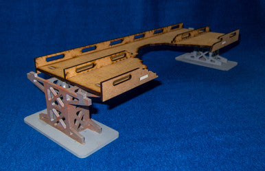 12" Straight Roadway Section, Bombed, 4 Lane - 15MROAD110-2