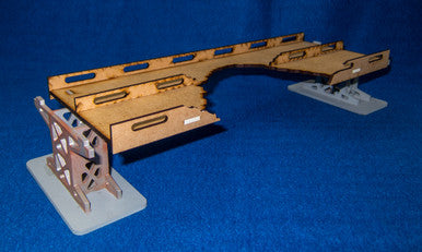 12" Straight Roadway Section, Bombed, 4 Lane - 15MROAD110-2