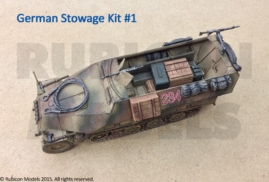 German Stowage Set 1 (1:56th scale / 28mm)