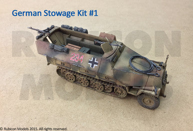 German Stowage Set 1 (1:56th scale / 28mm)