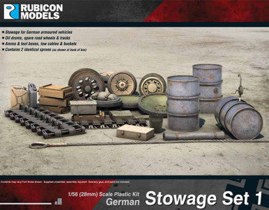 German Stowage Set 1 (1:56th scale / 28mm)
