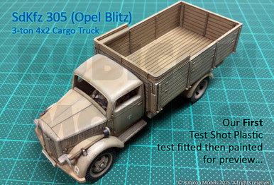 SdKfz 305 3-ton 4x2 Cargo Truck (1:56th scale / 28mm)