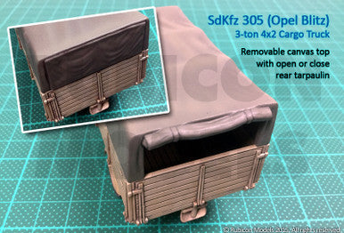 SdKfz 305 3-ton 4x2 Cargo Truck (1:56th scale / 28mm)