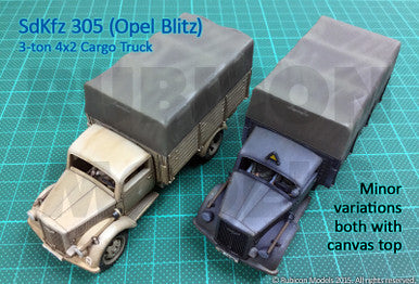 SdKfz 305 3-ton 4x2 Cargo Truck (1:56th scale / 28mm)