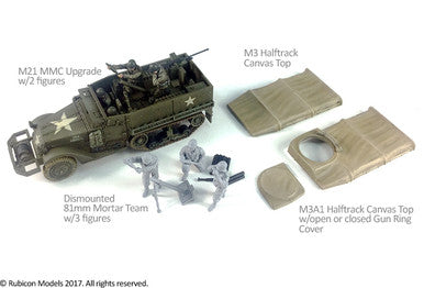M3/M3A1 Expansion Kit - M21 MMC & Tarpaulin Set (1:56th scale / 28mm)