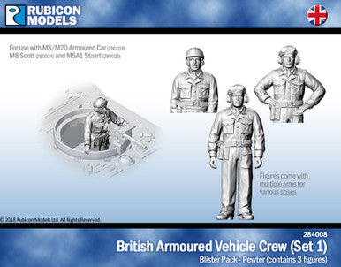 British Armoured Vehicle Crew (Set 1)- Pewter