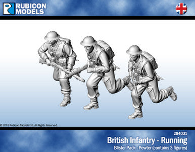 British Infantry Running- Pewter