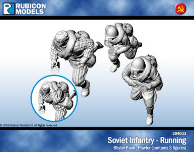 Soviet Infantry Running- Pewter