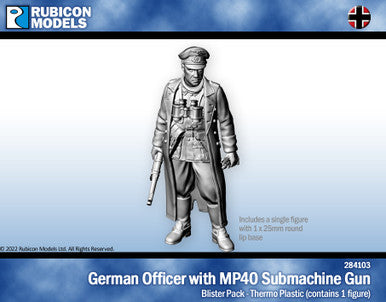 German Officer with MP40 SMG - Siocast