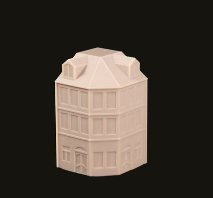 6mm Town Building, Corner - 285SLA112