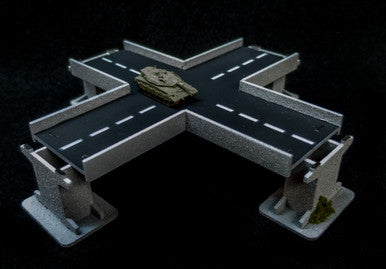 4 Way Intersection Roadway Section, 2 Lane - 10MROAD154-1