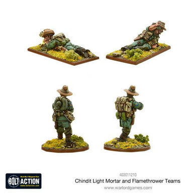 Bolt Action: Chindit Flamethrower & Light mortar teams