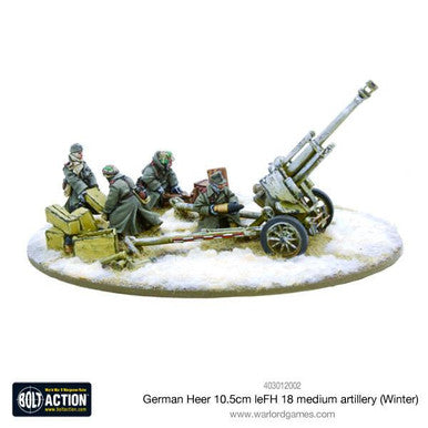 Bolt Action: German Heer 10.5cm leFH 18 medium artillery (Winter)