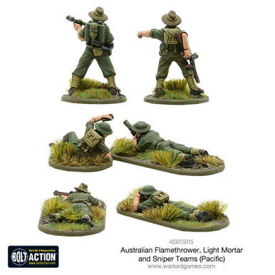 Bolt Action: Australian Flamethrower, Light mortar and Sniper teams