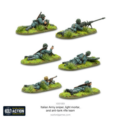 Bolt Action: Italian Army Sniper, Light Mortar, and Anti-Tank Rifle