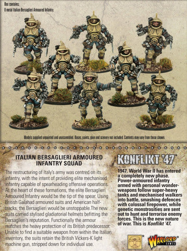 Konflikt '47 Italian Bersaglieri Armoured Infantry Squad
