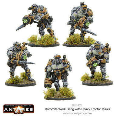 Boromite Work Gang with Heavy Tractor