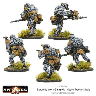 Boromite Work Gang with Heavy Tractor