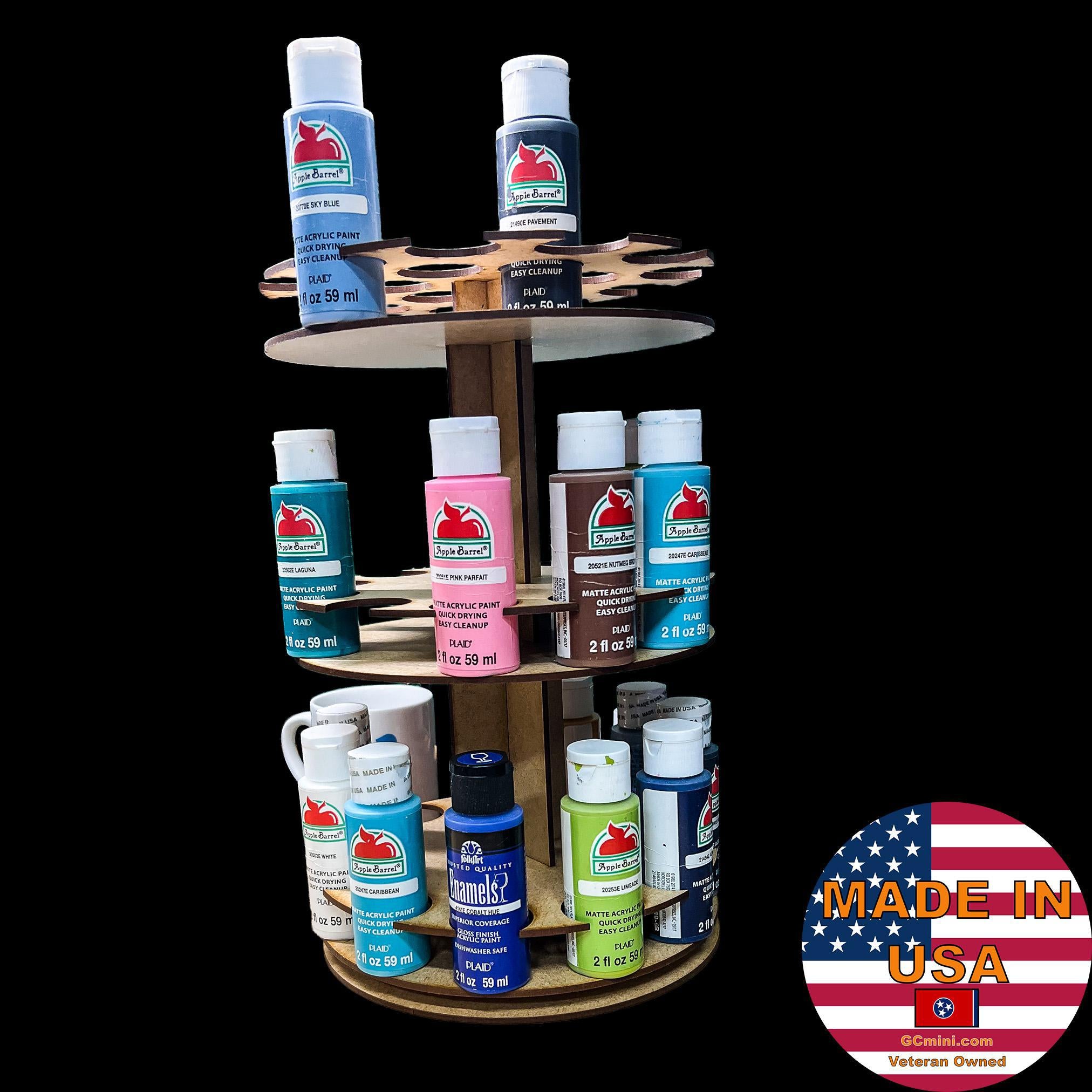 Configurable Paint Rack Rotating Paint Rack - For 2oz Craft Paints – GCmini