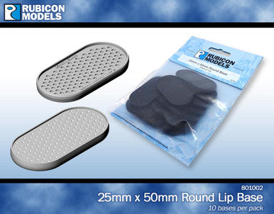 25mm x 50mm Round Bases - 10/pk