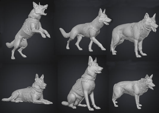 Police/Military Dogs - 28mm (SLA003)
