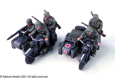 German Motorcycle R75 with Sidecar (ETO) (1:56th scale / 28mm)