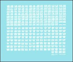 WWII Russian White Tactical Numerals - D8