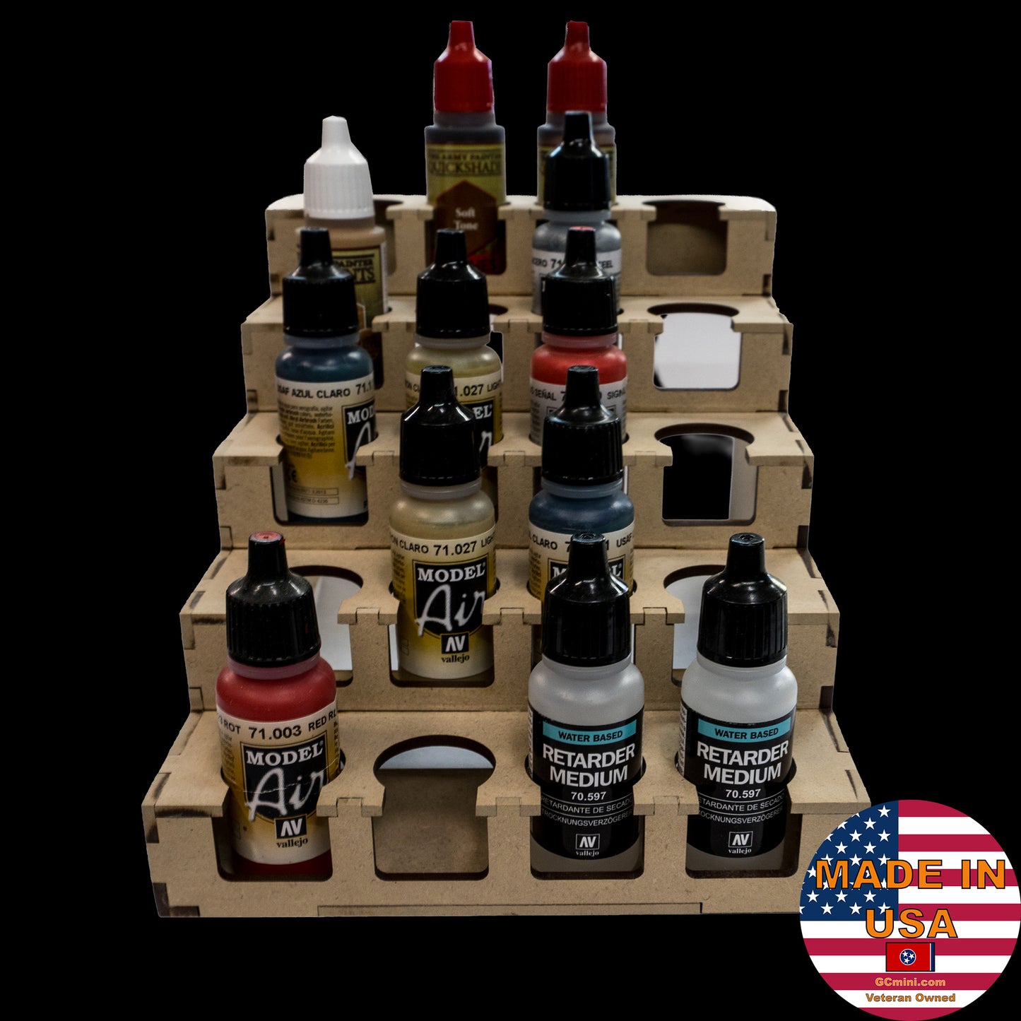 Paint Rack - 26mm "Half" for Vallejo and Army Painter Droppers
