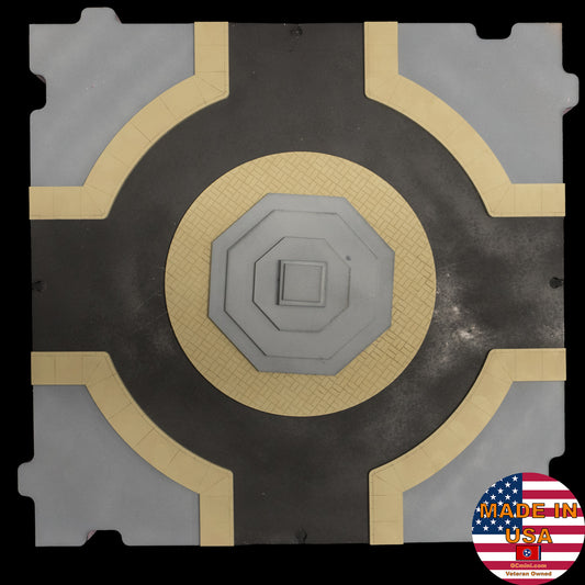 28mm Terrain Block - Roundabout with Monument Base