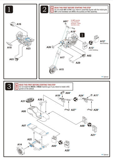 German Motorcycle R75 with Sidecar (DAK) (1:56th scale / 28mm)