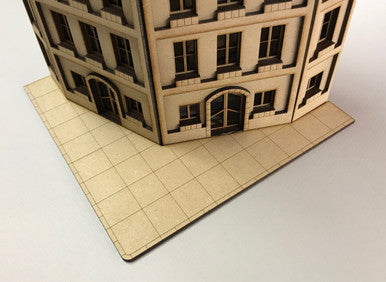 Optional Sidewalk Piece for 28mm Corner Building - 28MMDF525-1