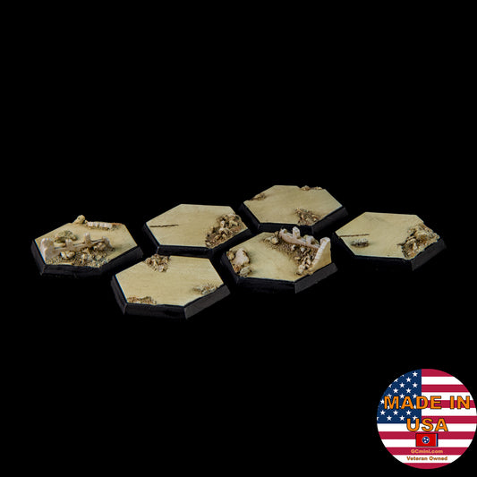 1.25" Urban Rubble Tapered Hex Bases (6/pk)